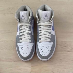 womans air jordan 1 mid *wolf grey aluminum*